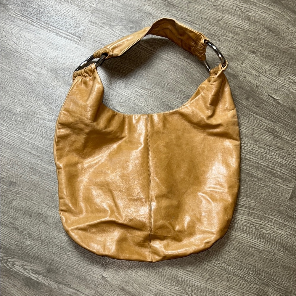 HOBO Tan Leather Hobo Shoulder Bag